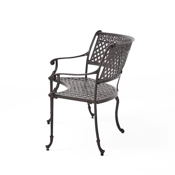 Sebastian 65 in. Copper Aluminum Outdoor Patio Bench