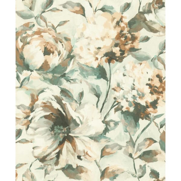 Advantage Attia Light Blue Floral Paper Non-Pasted Textured Wallpaper