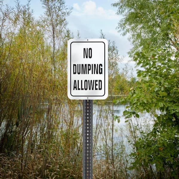 furniture no dumping allowed sign