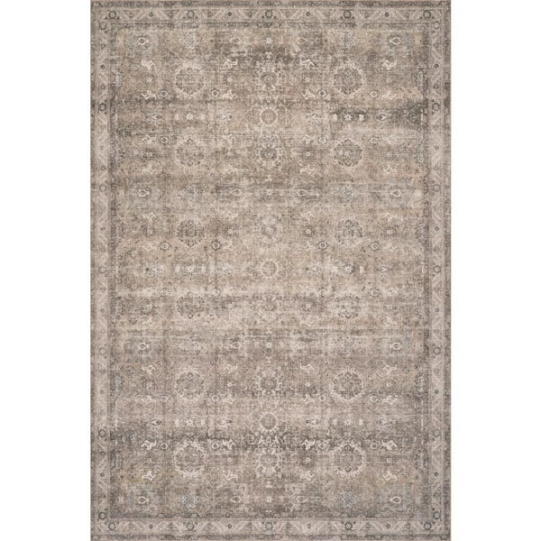 Mirelli Antiqued Jute-Blend Area Brown 7 ft. x 9 ft. Indoor Area Rug