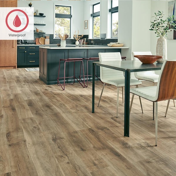 Outlast+ Tanned Walters Oak 12 mm T x 7.4 in. W Waterproof Laminate Wood Flooring (19.63 sq. ft./case)