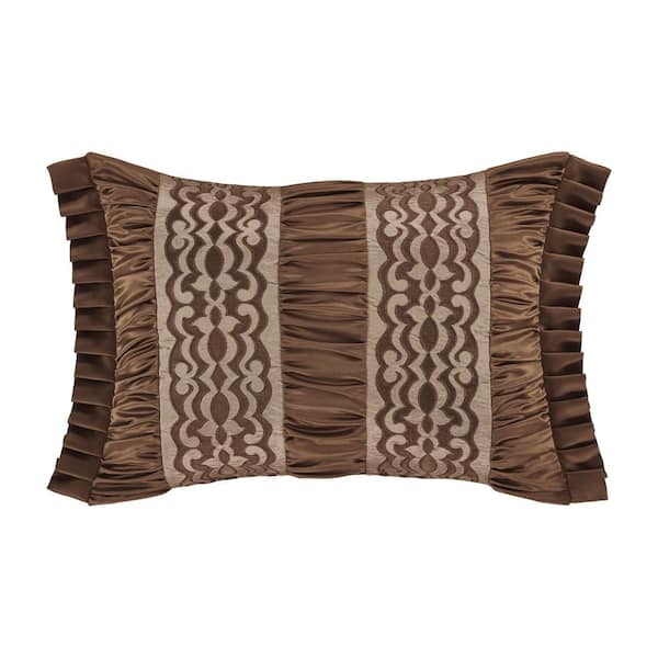Seymour Copper Polyester Boudoir Decorative Throw Pillow 15 x 20 in.