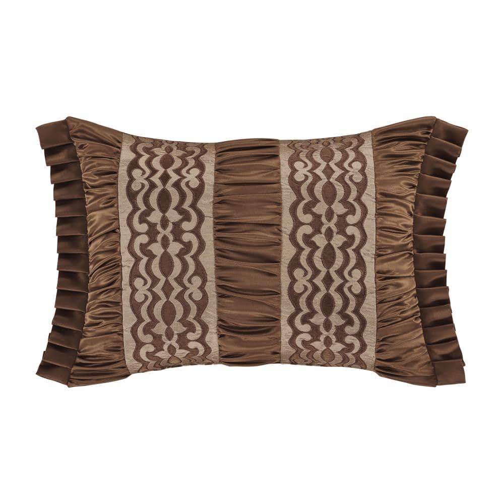 Seymour Copper Polyester Boudoir Decorative Throw Pillow 15 x 20 in.