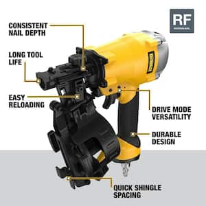 1-3/4 in. 15 Degree Pneumatic Coil Roofing Nailer