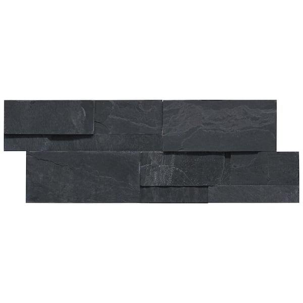 MSI XL Premium Black Ledger Panel 9 in. x 24 in. Splitface Slate