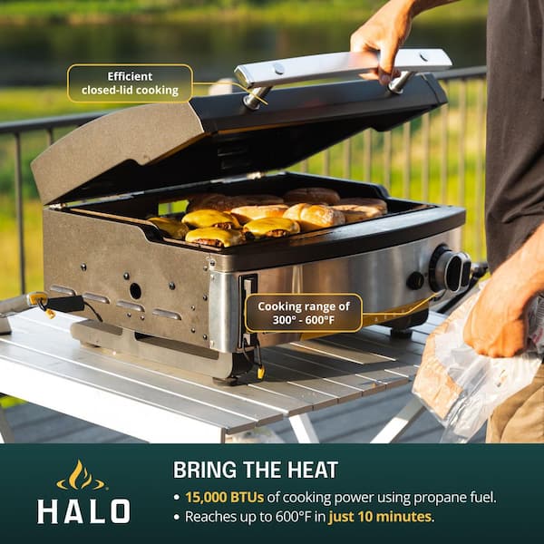 HALO Elite1B 21 in. 1-Burner Outdoor Propane Countertop Griddle in