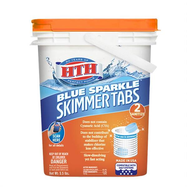 HTH 5.5 lbs. Blue Sparkle Skimmer Pool Chlorinating Tabs