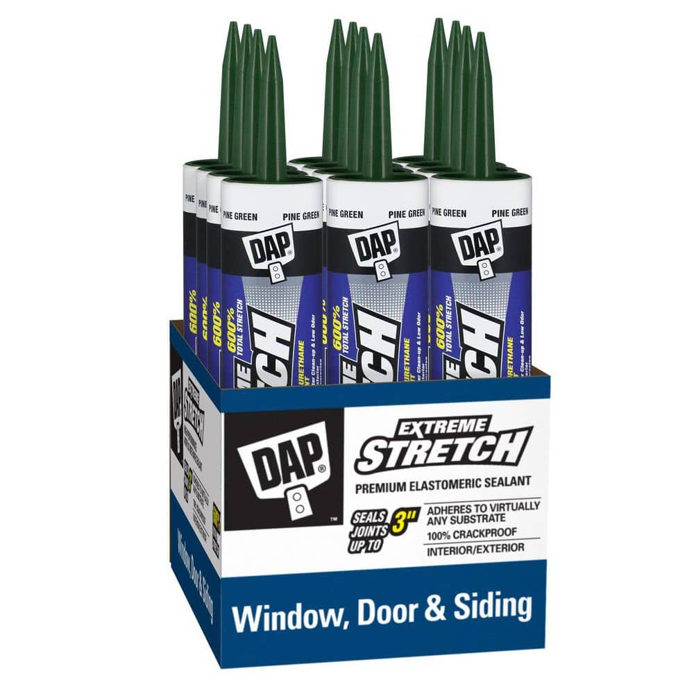 DAP Extreme Stretch 10.1 oz. Pine Green Premium Crackproof Elastomeric Sealant (12-Pack) -  7079818709