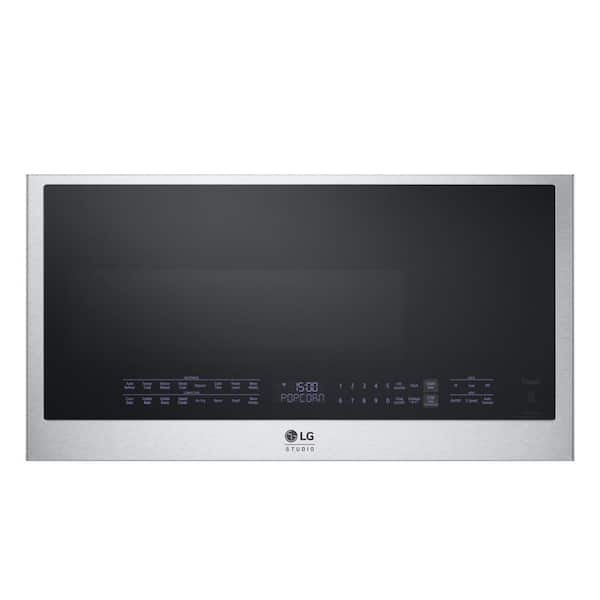 LG STUDIO 30 in. 1.7 cu. ft. Over-the-Range SMART Microwave Convection Oven in PrintProof Stainless Steel with Air Fry