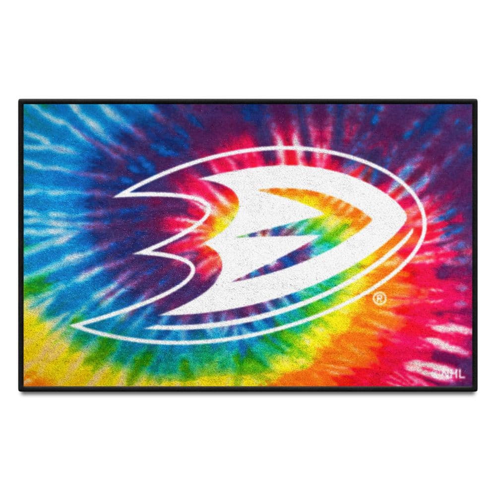 Fanmats Anaheim Ducks Tie Dye 19 In X 30 In Starter Mat Accent Rug