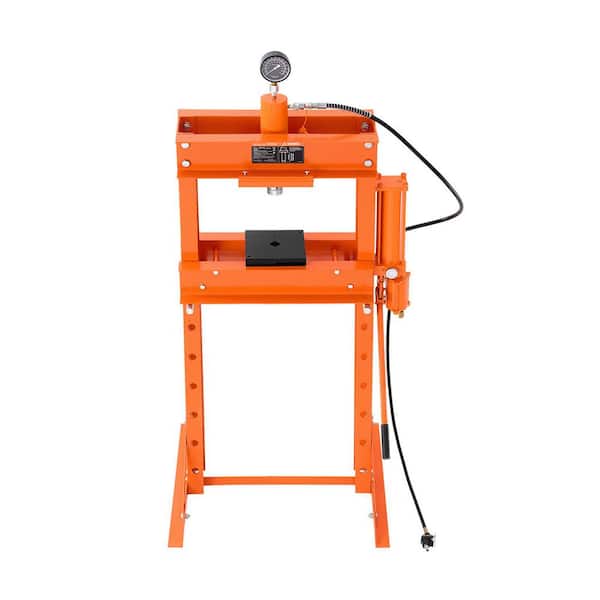 Hydraulic Store Press, 30 T H-Frame Air-Powered Store Press with Pressing Plate and Triangular Reinforcement