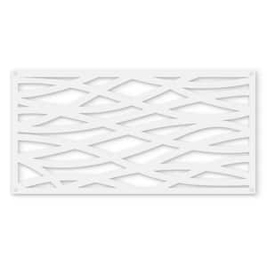 Wave 48 in. x 24 in. White Polypropylene Multi-Purpose Decorative Panel