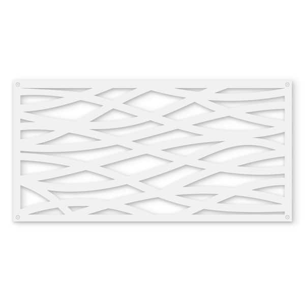 GRID AXCENTS Wave 48 in. x 24 in. White Polypropylene Multi-Purpose ...