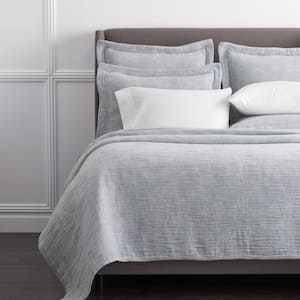 Cressida Gray Graphic Cotton King Coverlet