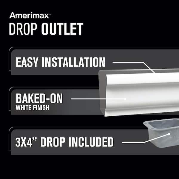 5 in. White Aluminum K-Style Outside Gutter Miter