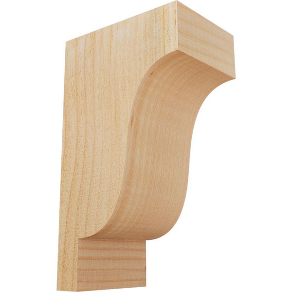 Ekena Millwork 4 in. x 6 in. x 10 in. Douglas Fir Newport Rough Sawn Corbel