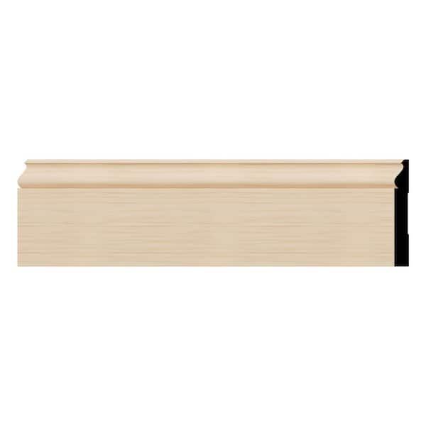 WM163 0.56 in. D x 5.25 in. W x 96 in. L Wood Alder Baseboard Moulding