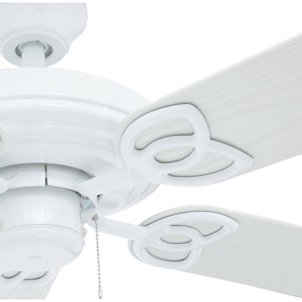 AirPro 52" White Outdoor Ceiling Fan with Lighting and Remote