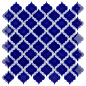 Hudson Tangier Cobalt Blue 12-3/8 in. x 12-1/2 in. Porcelain Mosaic Tile (11.0 sq. ft./Case)