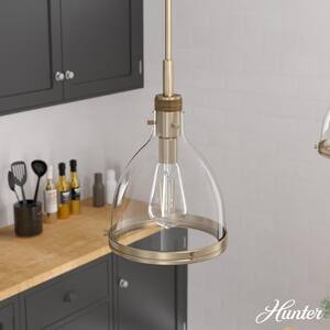 Van Nuys 1 light Alturas Gold Island Pendant Light with Glass Shade Kitchen Light