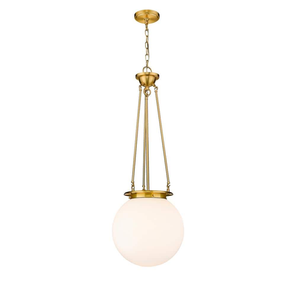 Beacon 100-Watt 1-Light Satin Gold Shaded Mini Pendant Light with Painted Glass Shade price history on PriceWatchPro
