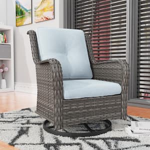 Beacon park brown wicker outdoor patio swivel lounge deals chair