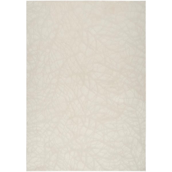 Nourison Desire Beige 4 ft. x 6 ft. Abstract Contemporary Area Rug