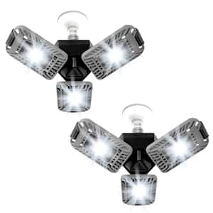 TriBurst 10.5 in. 72 High Intensity LED 2000 Lumen Flush Mount Ceiling Light with 3 Adjustable Heads (2-Pack)