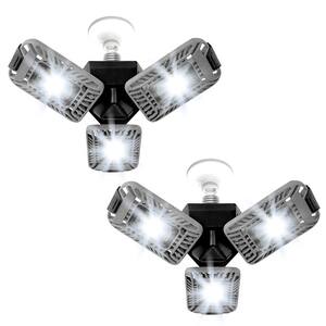 TriBurst 10.5 in. 144 High Intensity LED 4000 Lumens Flush Mount Ceiling Light with 3 Adjustable Heads (2-Pack)