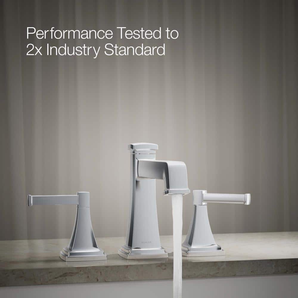 Polished Chrome Deck Mount Bath Faucet with Knob Handles