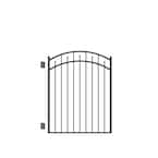 Brilliance Standard-Duty 4 ft. W x 4.5 ft. H Black Aluminum Arched Pre-Assembled Fence Gate