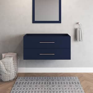 Napa 42 in. W x 20 in. D x 21 in. H Single Sink Bath Vanity Cabinet without Top in Navy Blue, Wall Mounted