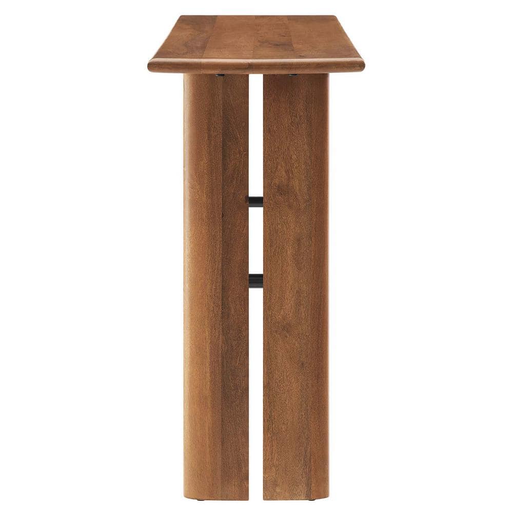 Amistad 46" Walnut Solid Wood Modern Farmhouse Console Table