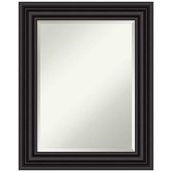 Amanti Art Colonial Black 24 in. H x 30 in. W Framed Wall Mirror