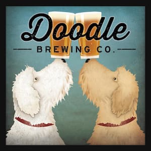 Doodle Brewing Company Framed Giclee Typography Art Print 20 in. x 20 in.