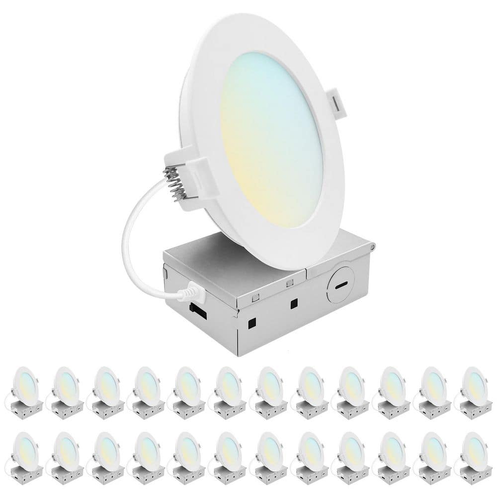 5 In. Integrated LED Recessed Light, Mini Panel Light, 5CCT, 1200LM, 13W, 100° Beam, Dimmable, ETL Listed 24 Pack price history on PriceWatchPro