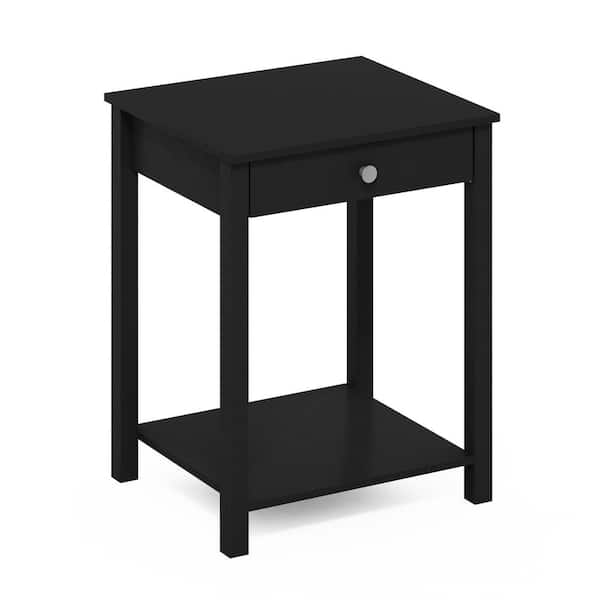 Furinno Montale 17.7 in. Americano Rectangle Wood Side Table with Drawer