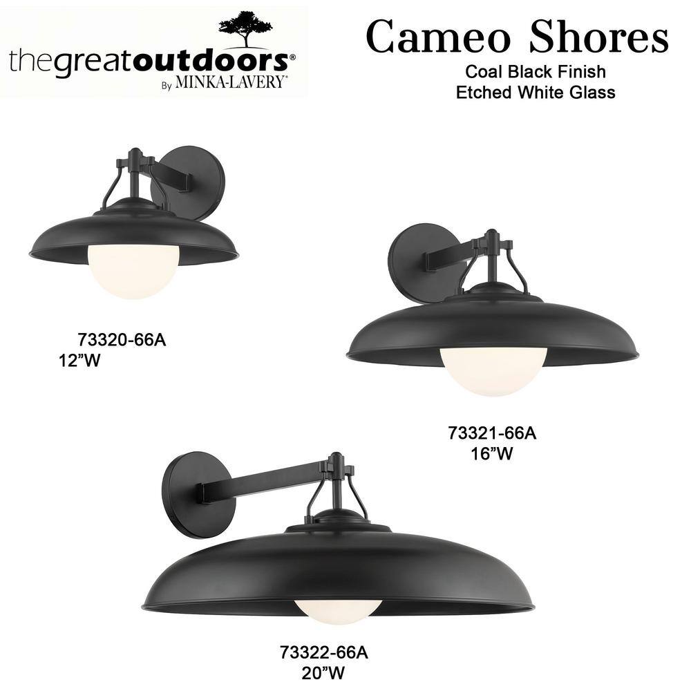 Coal Black Etched Opal Glass Outdoor Wall Sconce
