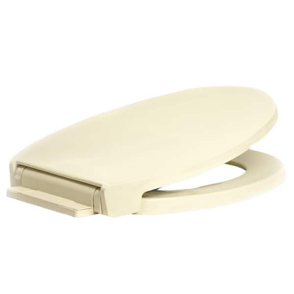 CENTOCO Round Closed Front Toilet Seat with Safety Close in Biscuit