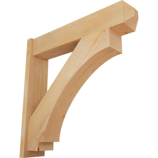 Ekena Millwork 8 in. x 38 in. x 38 in. Douglas Fir Imperial Craftsman Rough Sawn Outlooker