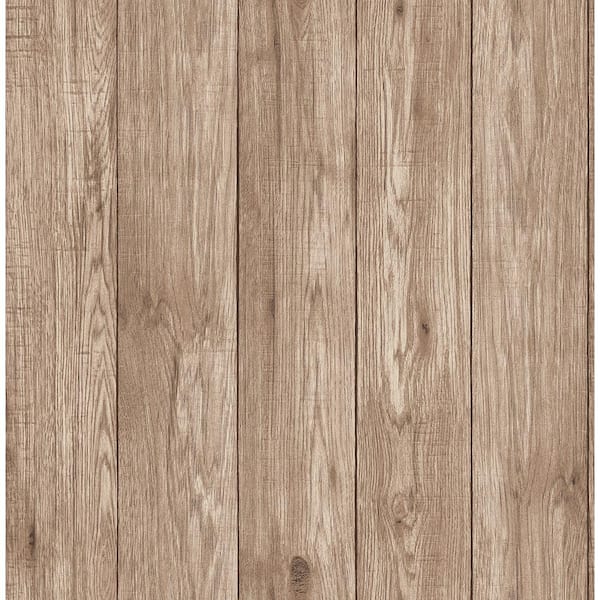 Brewster Mammoth Brown Lumber Wood Brown Wallpaper Sample