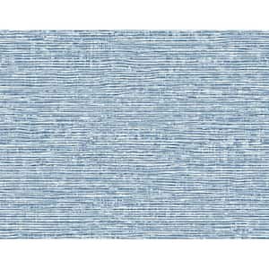 Vivanta Blue Texture Grass Cloth Strippable Roll (Covers 60.8 sq. ft.)