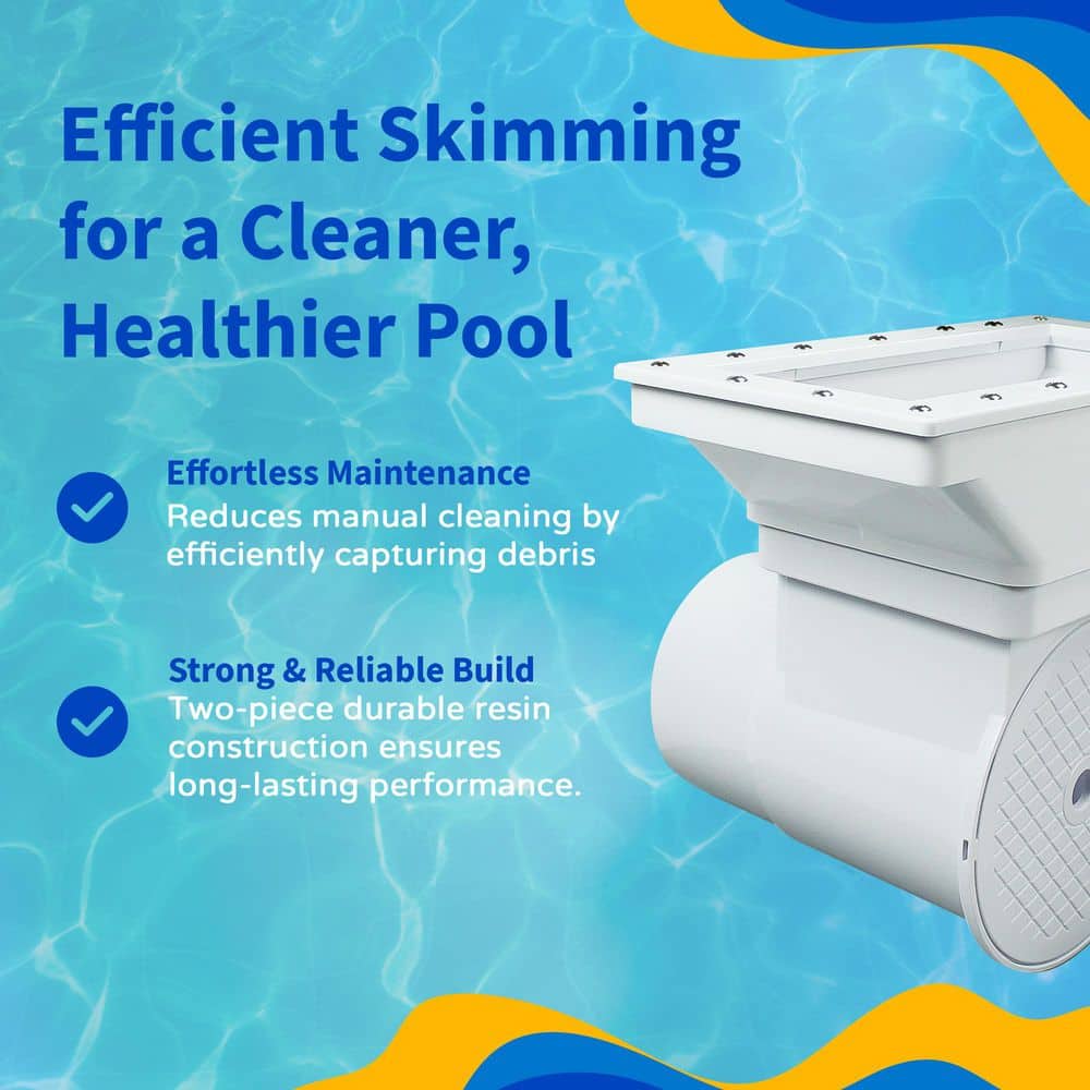 White Durable Standard Pool Skimmer and Return System
