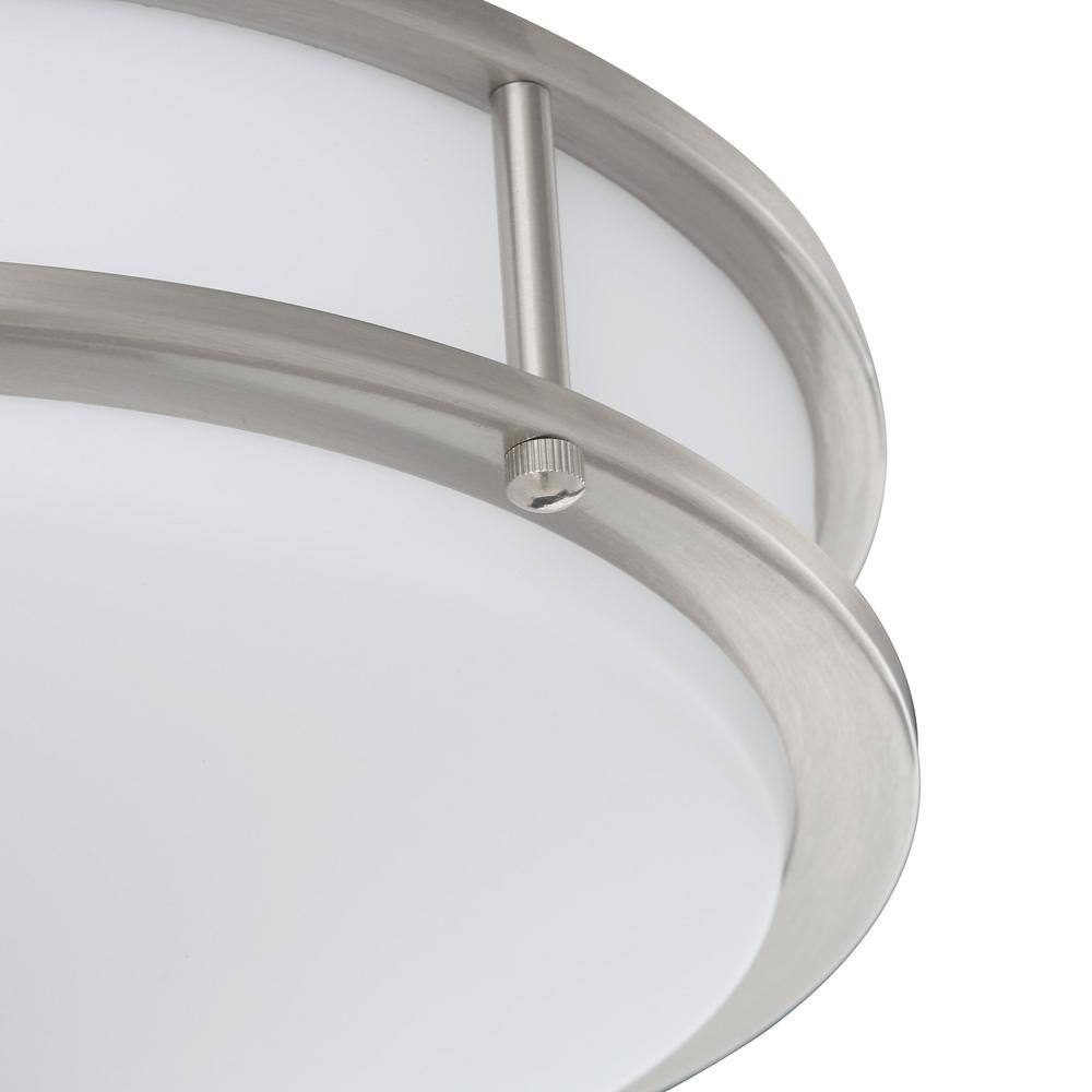16" Brushed Nickel LED Round Flush Mount Light