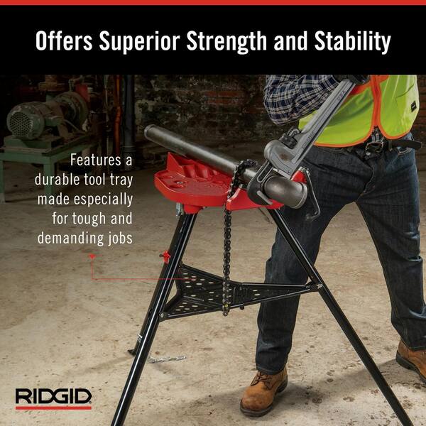 thumbnail image 2 of Toledo Pipe TP-460 Portable Tripod Chain Vise Stand - Fits RIDGID 460 Models 2 of 5