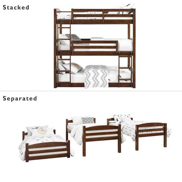 Dorel Living Noma Mocha Twin Triple, Better Homes And Gardens Tristan Triple Bunk Bed