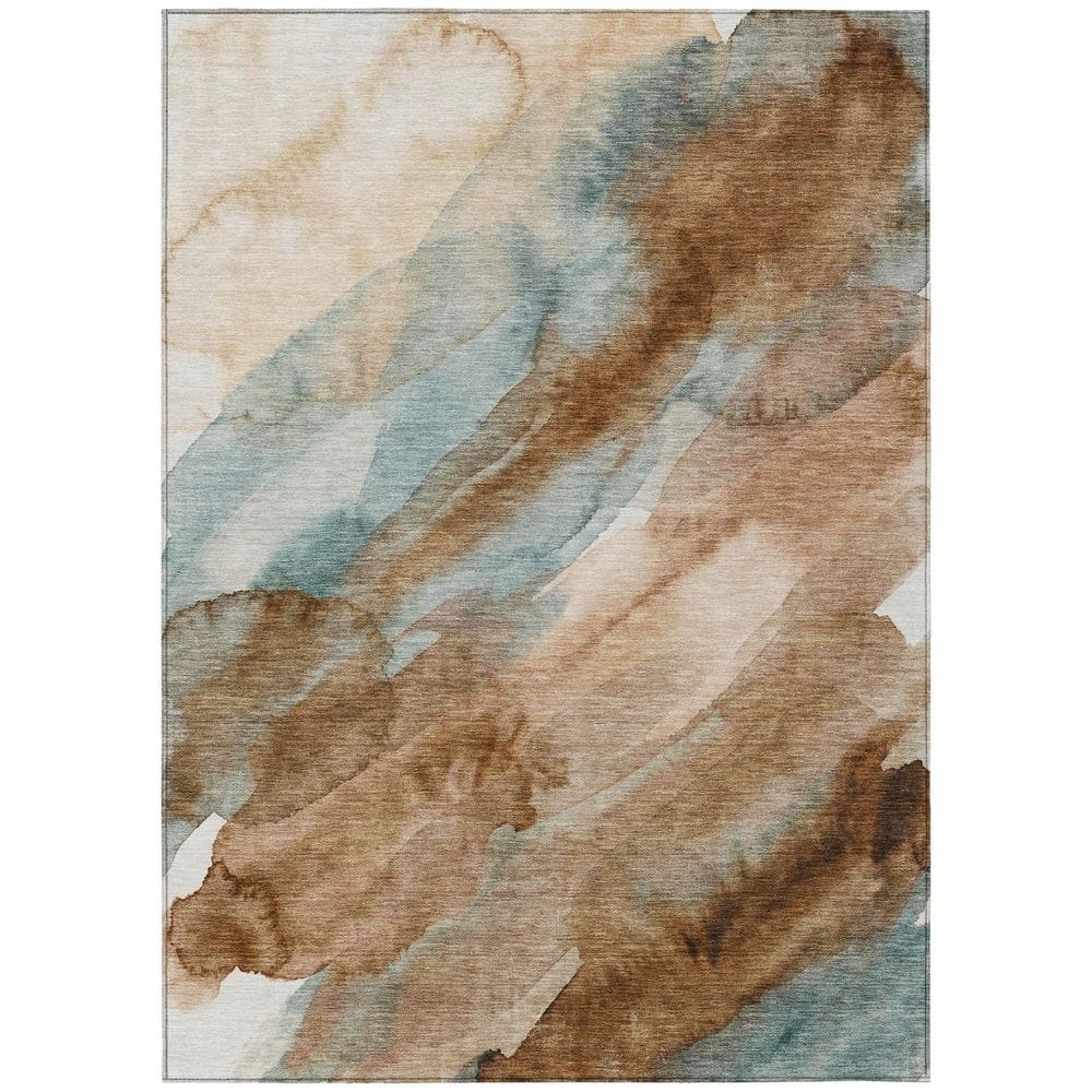 Chantille Machine Washable Indoor/Outdoor Abstract ACN2949 Mocha 5 ft. x 7 ft. 6 in. Area Rug price history on PriceWatchPro