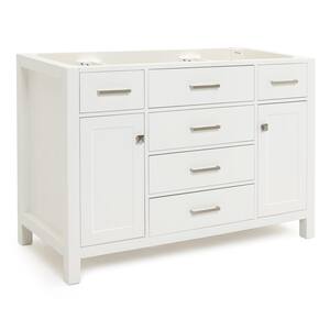 Bristol 48 in. W x 21.5 in. D x 34.5 in. H Freestanding Bath Vanity Cabinet without Top in White