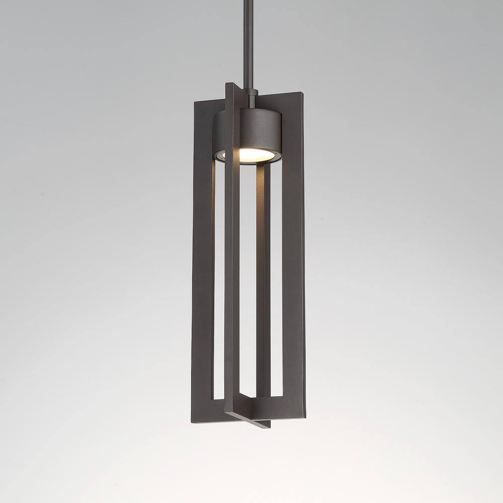 Black Aluminum LED Indoor/Outdoor Pendant Light