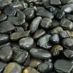 0.125 cu. ft. 3/8 in. - 5/8 in. 10 lbs. Black Small Polished Rock Pebbles for Planters, Gardens, Aquariums and More